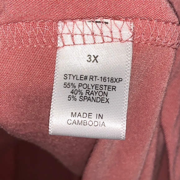 Plus Size Short Sleeve Shirt with Button Detail - Picture 3 of 3